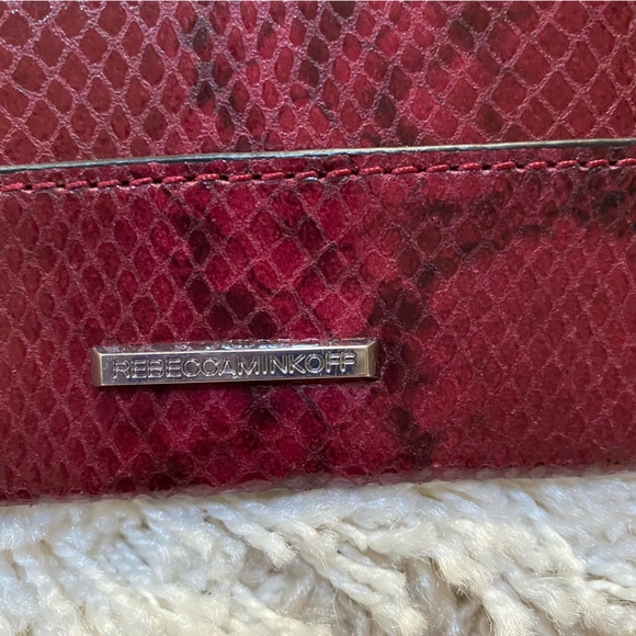 Rebecca Minkoff Sunday Leo red Snakeskin Clutch NWT - Picture 8 of 10